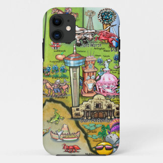 Coque iPhone 11 Carte des loisirs du Texas
