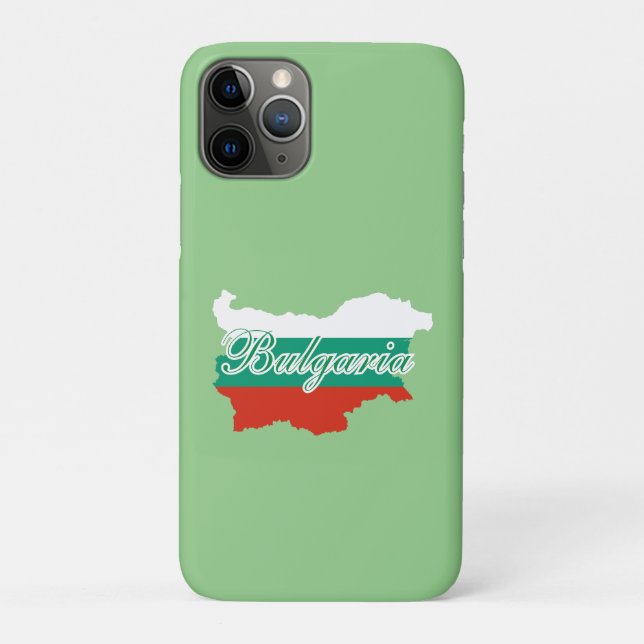 Coques Case-Mate iPhone carte du drapeau de Bulgarie (Dos)
