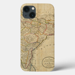 Etui iPhone 13 Carte du Hindostan ou de l'Inde
