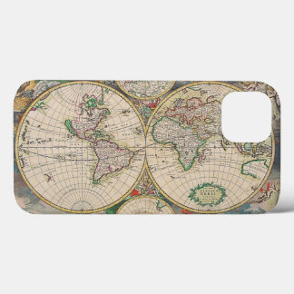 Etui iPhone 13 Carte du monde antique
