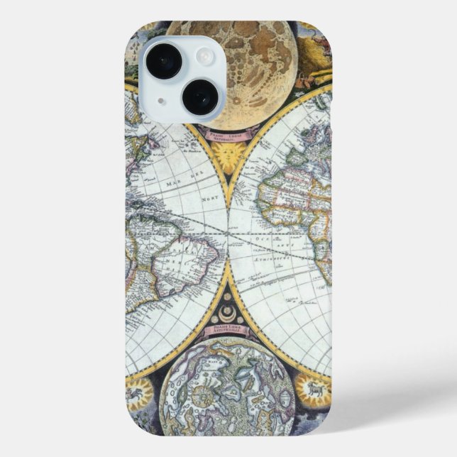 Coques Case-Mate iPhone Carte du monde antique, Atlas Maritimus de John Se (Verso)