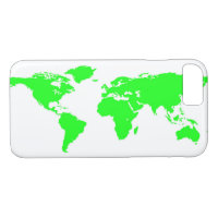 Carte du monde blanc vert