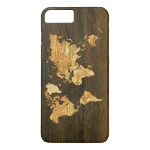 Coques Pour iPhone Carte du monde en bois