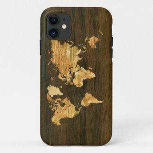 Coque Case-Mate iPhone Carte du monde en bois