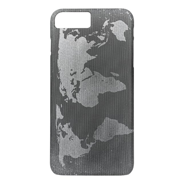 Coques Case-Mate iPhone Carte du monde noir et blanc (Dos)
