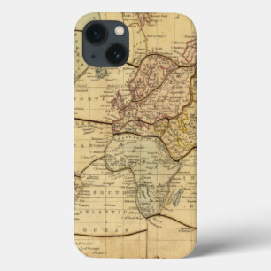iPhone 13 Coque Carte du monde sur la projection de Mercators