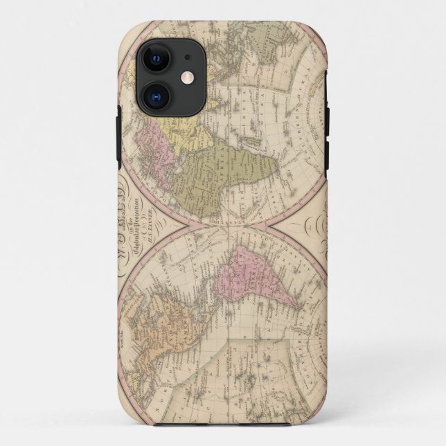 Coques Case-Mate iPhone Carte du monde sur la projection globulaire 2 (Dos)
