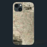 Coques Pour iPhone Carte du Texas aux frontières du comté<br><div class="desc">Cette carte extraordinaire de l'état du Texas montre comment les lignes du comté ont été dessinées. Il contient également des rendus de l'Alamo,  un derrick à l'huile,  et des cowboys sur les chevaux. Montrez un peu d'amour à Lone Star State en achetant cette impression!</div>