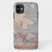 Carte en bois artistique du monde