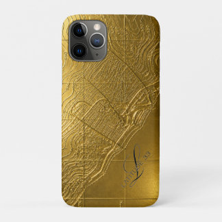 Case-Mate iPhone Case carte en relief doré de Newport Beach
