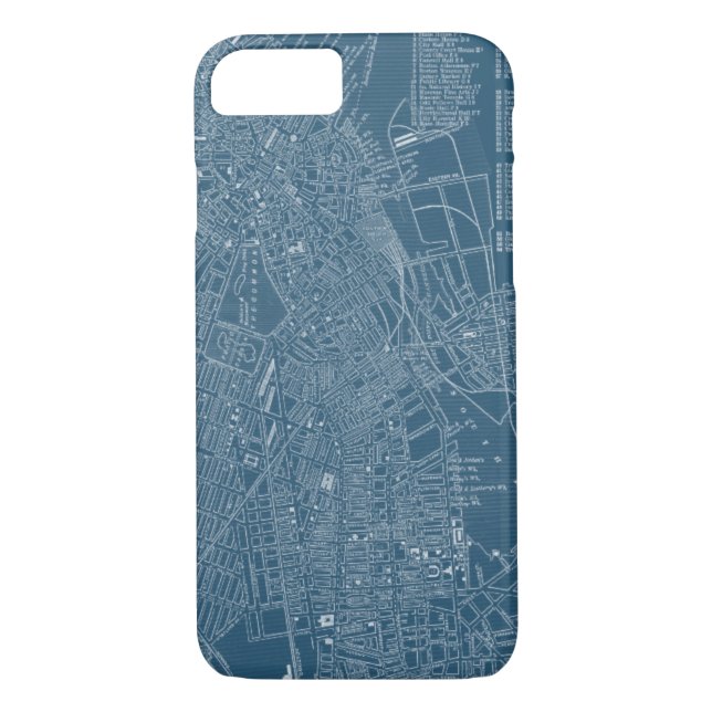 Coques Case-Mate iPhone Carte graphique de Boston (Dos)