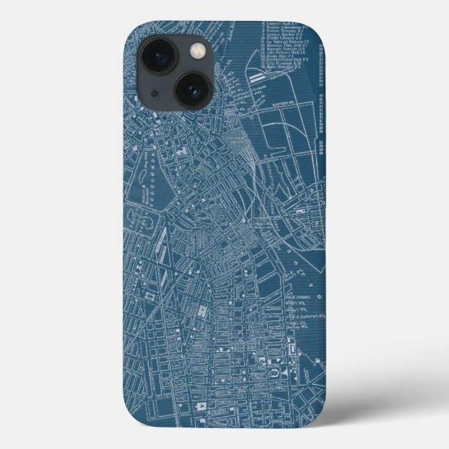 Coques Case-Mate iPhone Carte graphique de Boston (Verso)