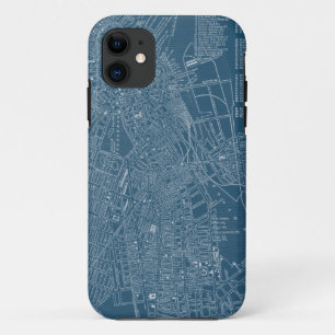Coque iPhone 11 Carte graphique de Boston