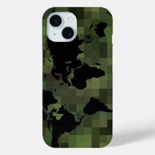 Coque Case-Mate iPhone Carte graphique noire mondiale