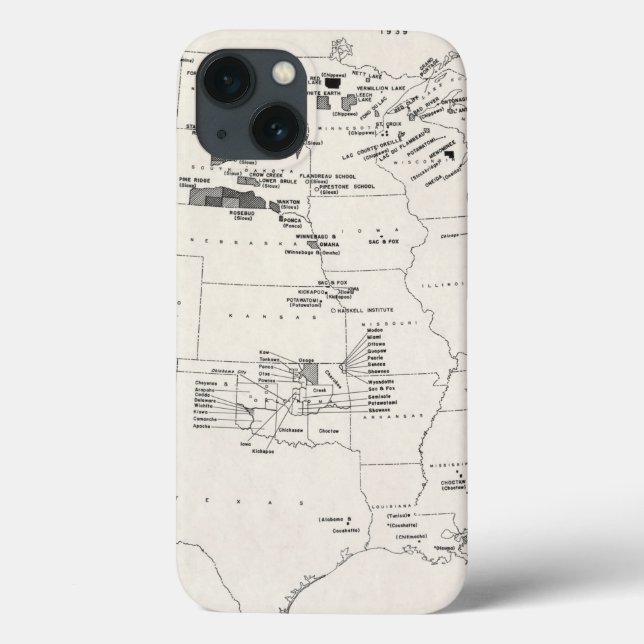 COQUES Case-Mate iPhone CARTE : INDIENS AMÉRICAINS 2 (Verso)