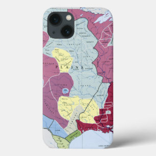 ETUI iPhone 13 CARTE : INDIENS D'AMERIQUE