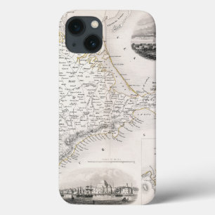 Etui iPhone 13 CARTE : La CRIMÉE, c1855