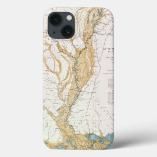 iPhone 13 CASE CARTE : LE FLEUVE MISSISSIPPI, 1861