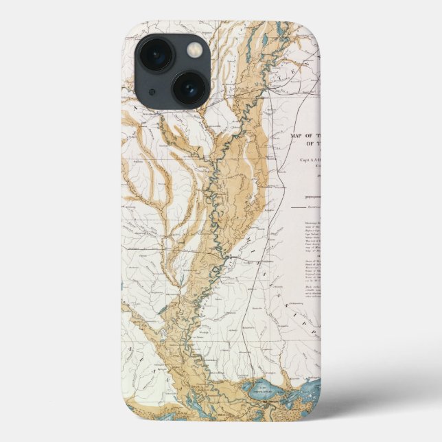 COQUES Case-Mate iPhone CARTE : LE FLEUVE MISSISSIPPI, 1861 (Verso)