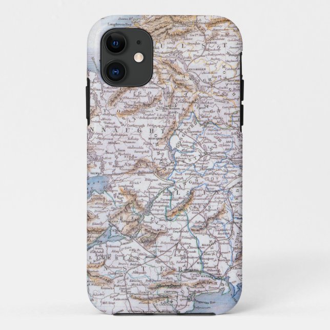 Coques Case-Mate iPhone Carte : L'Irlande, 1851 (Dos)