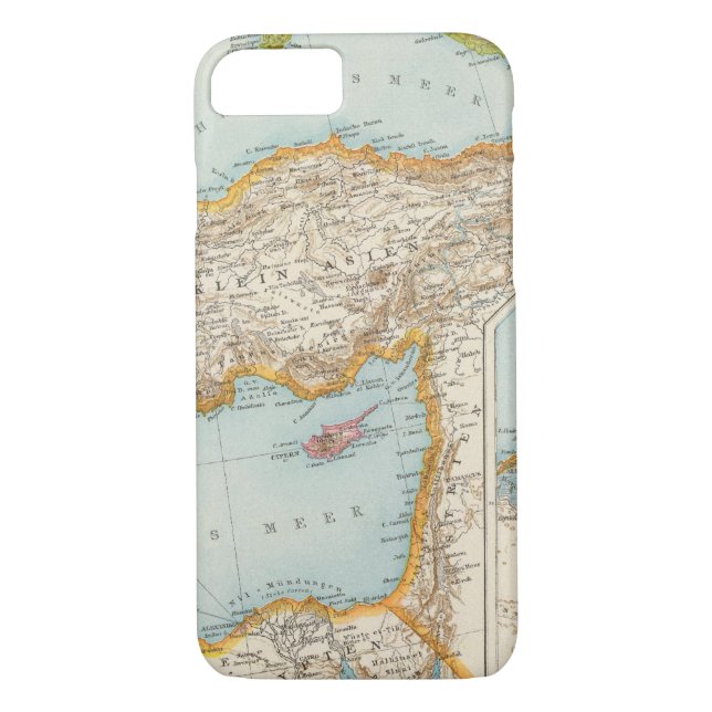 Coques Case-Mate iPhone Carte méditerranéenne orientale (Dos)