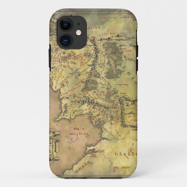 Coques Case-Mate iPhone Carte MIDDLE EARTH™ #2 (Dos)