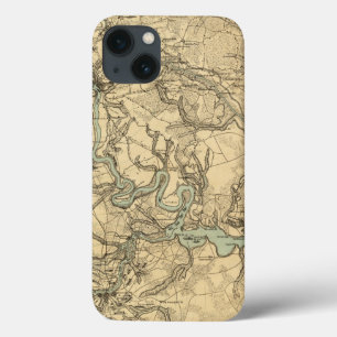 iPhone 13 Case Carte militaire de Hughes de Richmond et de