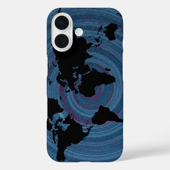Coques Case-Mate iPhone Carte noire du monde (Verso)