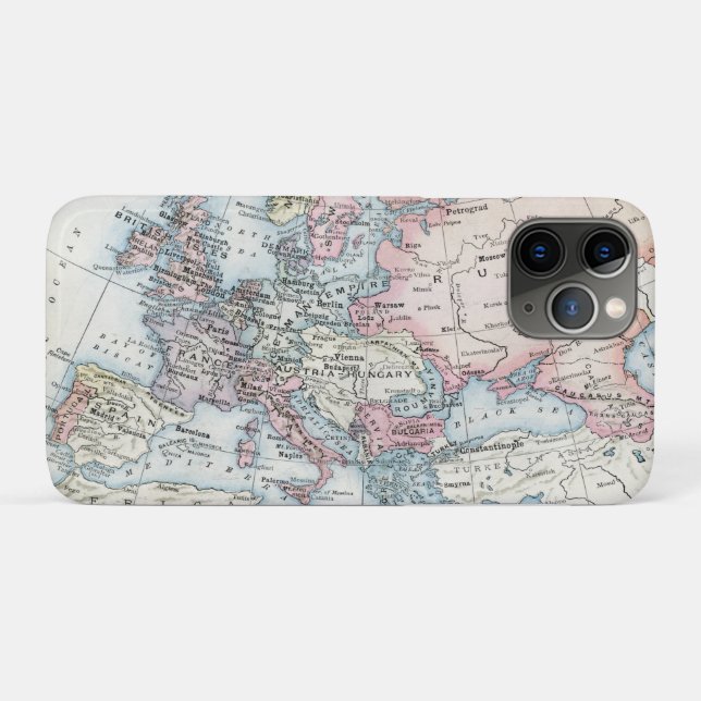 Coques Case-Mate iPhone Carte politique de l'Europe (1916) (Dos (Horizontal))