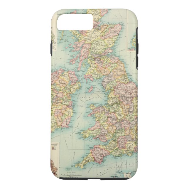 Coques Case-Mate iPhone Carte politique d'îles britanniques (Dos)