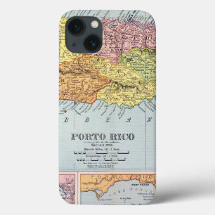 COQUE Case-Mate iPhone CARTE : PORTO RICO, 1900