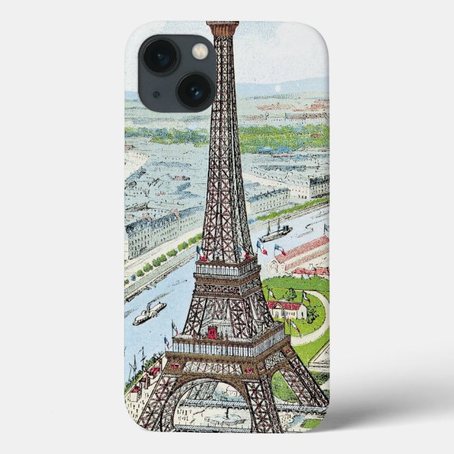 Coques Case-Mate iPhone Carte postale dépeignant Tour Eiffel (Verso)