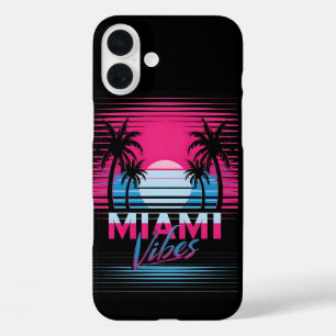 Coque Pour iPhone 16 Plus Carte postale Miami Vibes