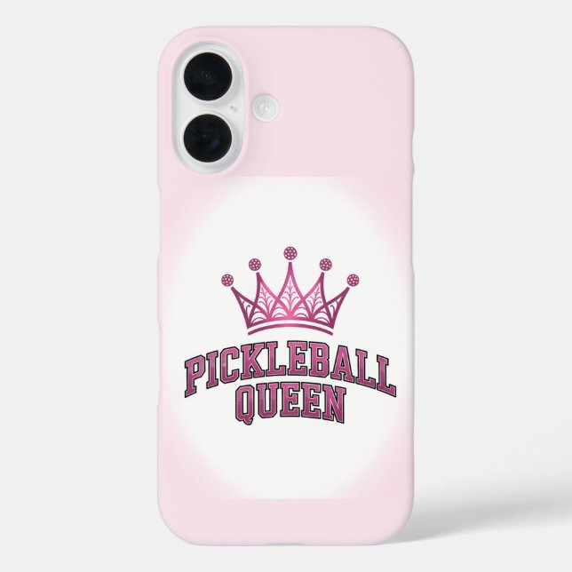 Coques Case-Mate iPhone Carte postale Pickleball Queen (Verso)