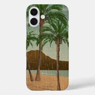 Coque Pour iPhone 16 Plus Carte postale Vintage Waikiki Beach
