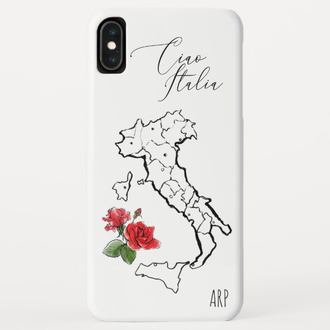 Coques Case-Mate iPhone *~* Carte Rouge Rose verte Feuille Ciao Italia Ita (Dos)