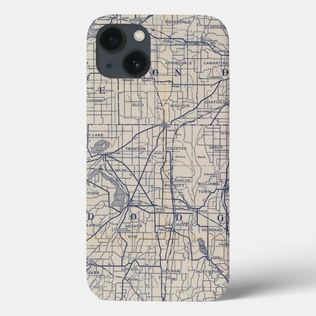 Coques Case-Mate iPhone Carte routière de Vélo du Wisconsin 4 (Verso)