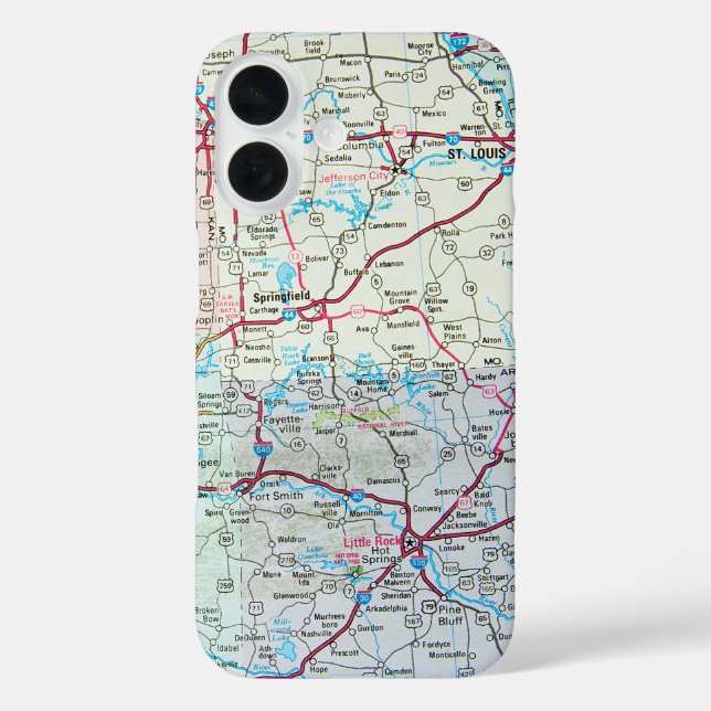 Coques Case-Mate iPhone Carte routière du Midwest United States (Verso)