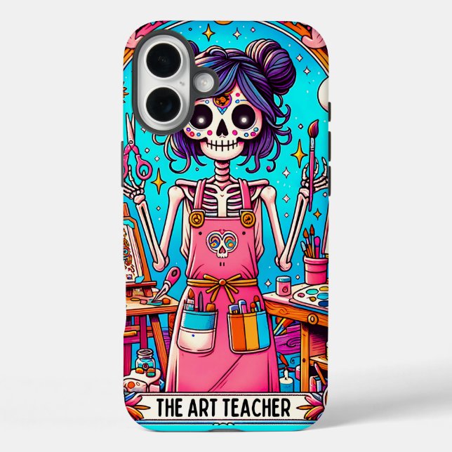 Coques Case-Mate iPhone Carte Tarot de professeur d'art (Verso)
