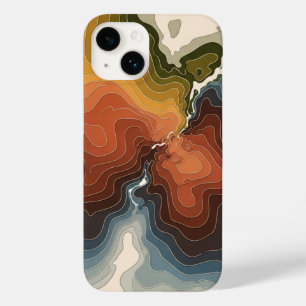 Coque Case-Mate iPhone Carte topographique colorée Imprimer