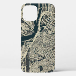 Case-Mate iPhone Case Carte vintage Amsterdam : Rétro minimaliste