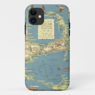 Case-Mate iPhone Case Carte vintage de Cape Cod (1940)