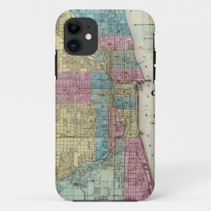 Etui iPhone Case-Mate Carte vintage de Chicago (1869)