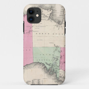 Coques Pour iPhone Carte vintage de l'Australie (1862)