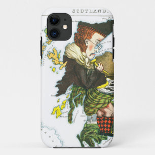 Case-Mate iPhone Case Carte Vintage des dessins animés écossais