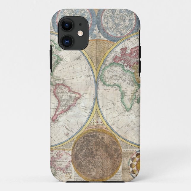 Coques Case-Mate iPhone Carte vintage du monde (Dos)