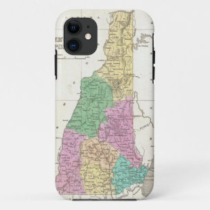Etui iPhone Case-Mate Carte vintage du New Hampshire (1827)