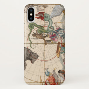 Coque iPhone X Carte vintage du Pôle Nord