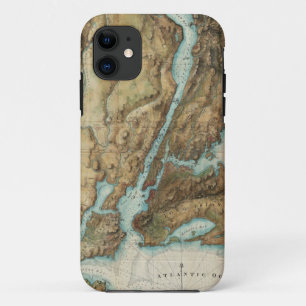 Etui iPhone Case-Mate Carte vintage du port de New York City (1864)