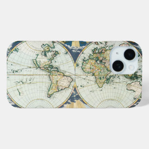 Coque Pour iPhone 15 Carte vintage du Vieux Monde par Pieter Goos, 1666
